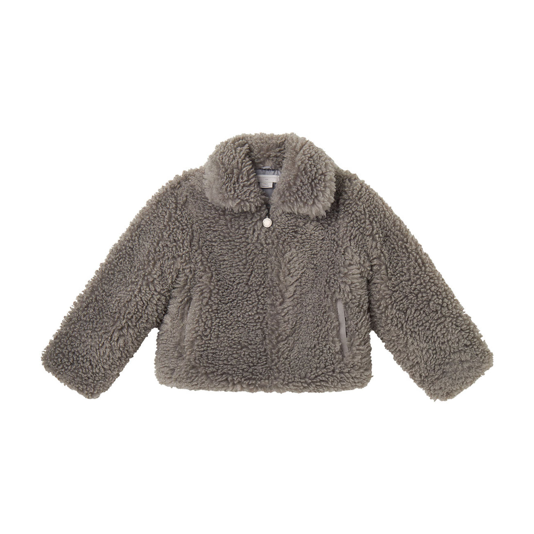 Stella McCartney  Grey Fur Embossed Logo Jacket