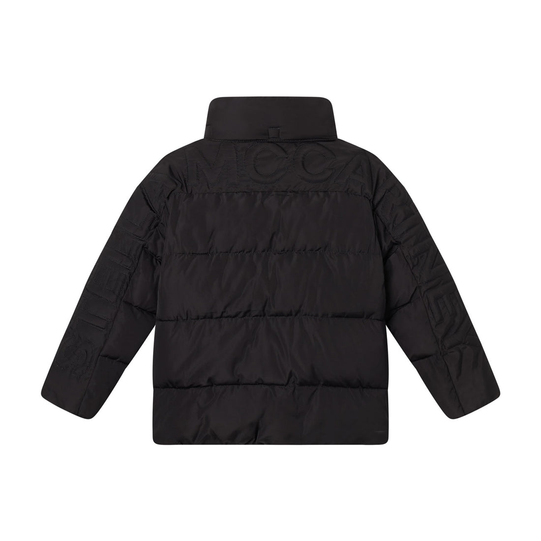 Stella McCartney  Black Embossed Logo Puffer