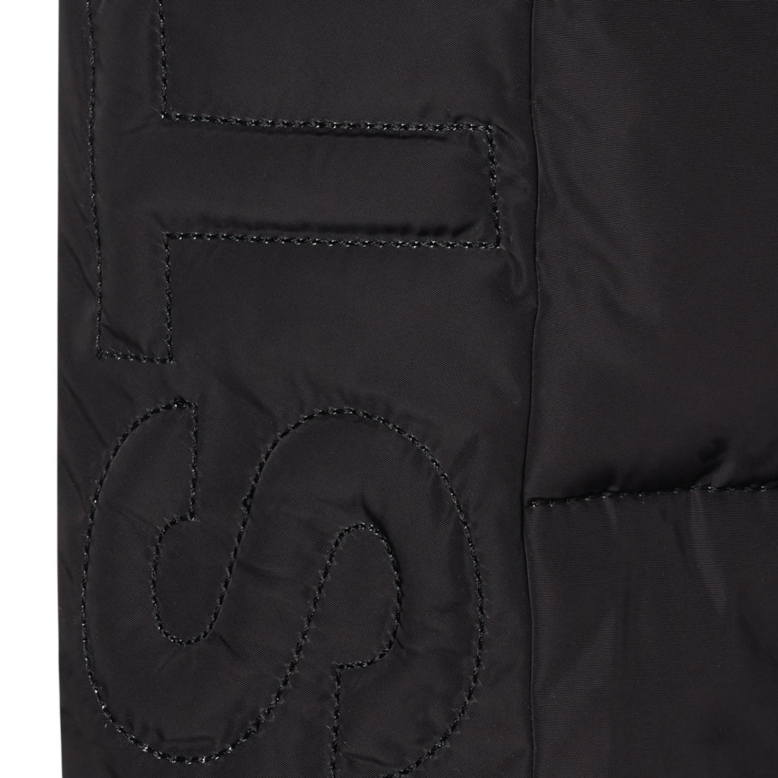 Stella McCartney  Black Embossed Logo Puffer