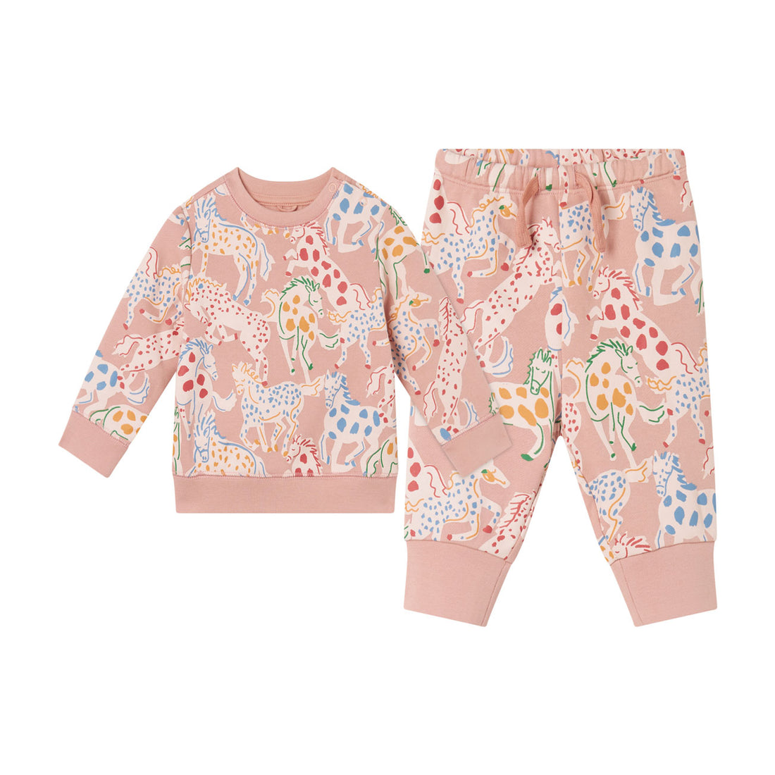 Stella McCartney  Pink Prairie Horses Baby Tracksuit