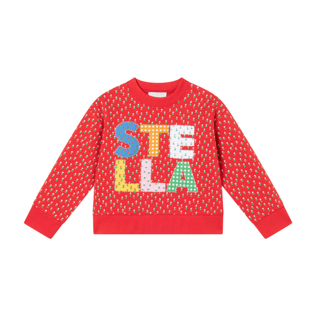 Stella McCartney  Red Ditsy Flowers Patch Sweatshirt