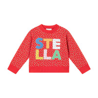 Stella McCartney  Red Ditsy Flowers Patch Sweatshirt