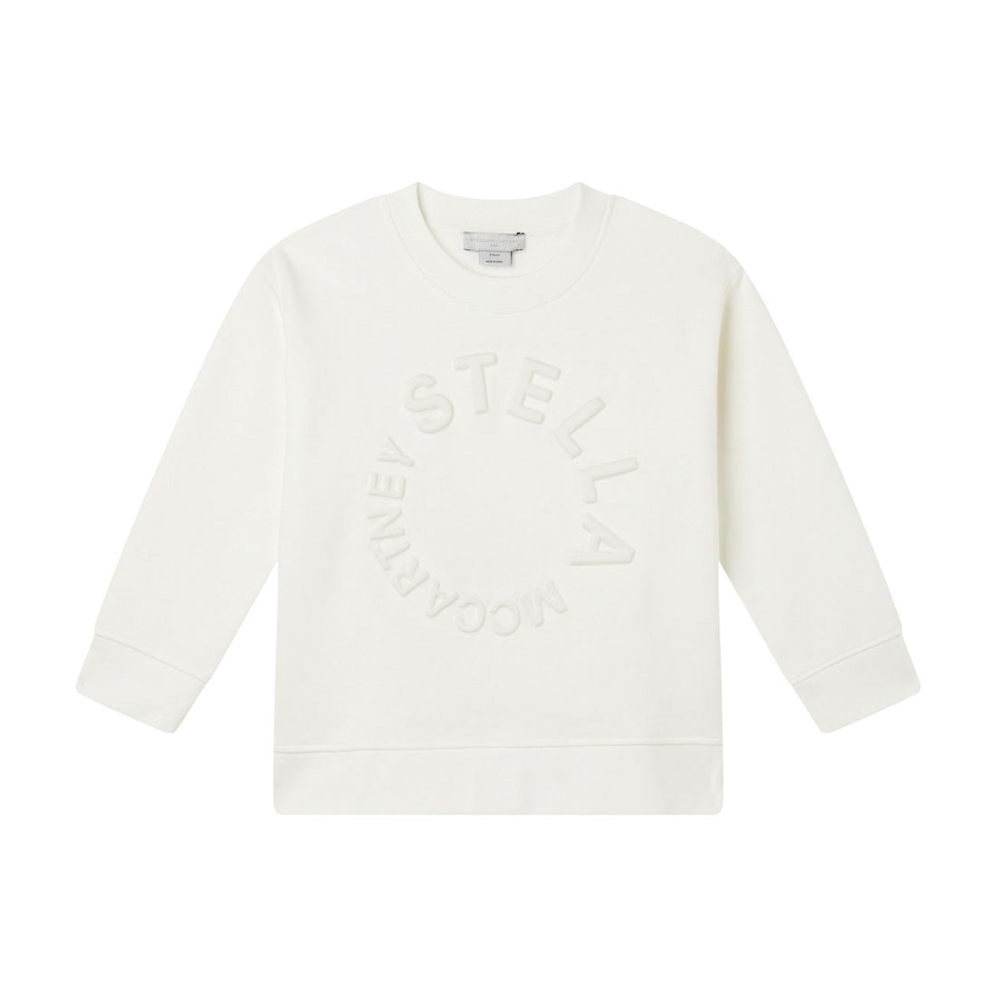 Stella Mccartney White Embossed Logo Sweatshirt