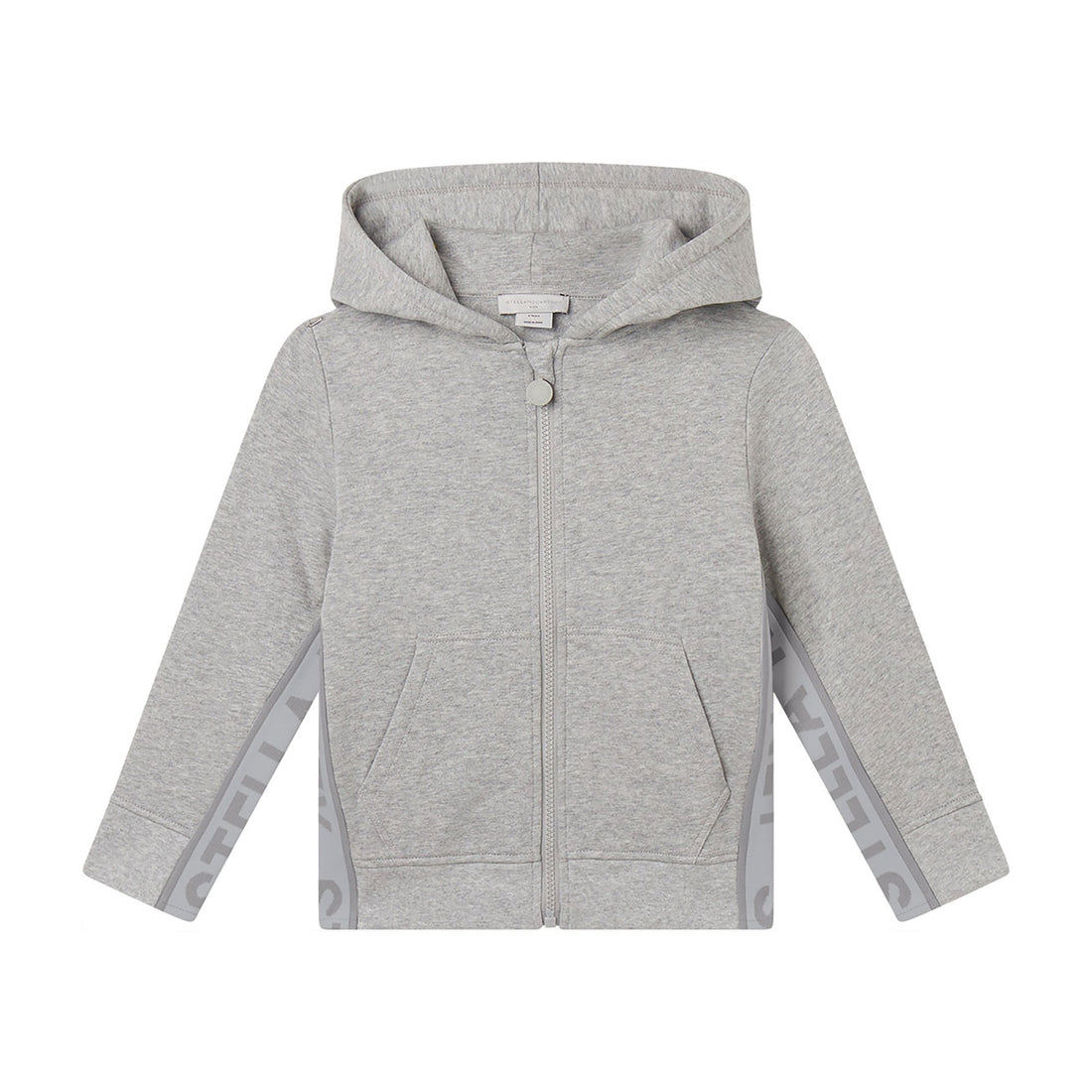 Stella McCartney  Grey Logo Tape Hooded Zip Up