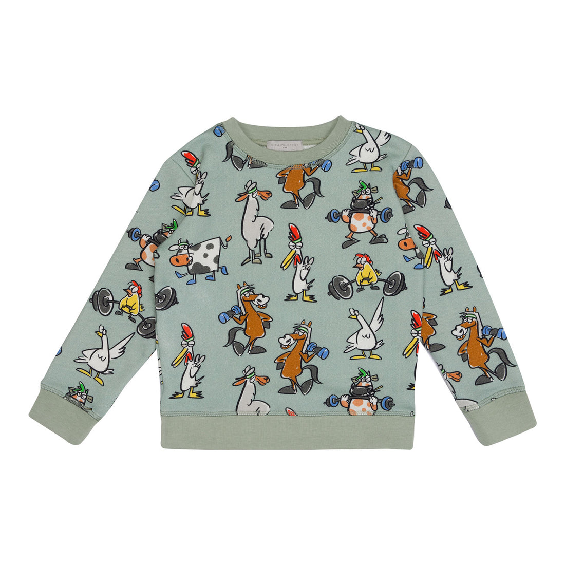 Stella McCartney  Green Doodle Animals Sweatshirt