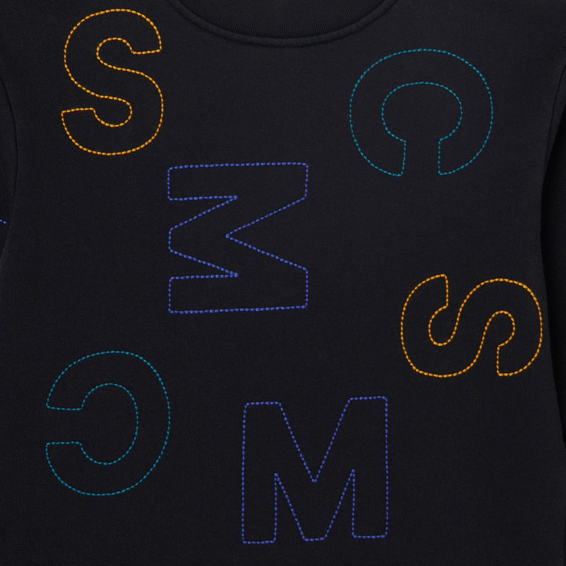 Stella McCartney  Black SMC Embroidered Sweatshirt