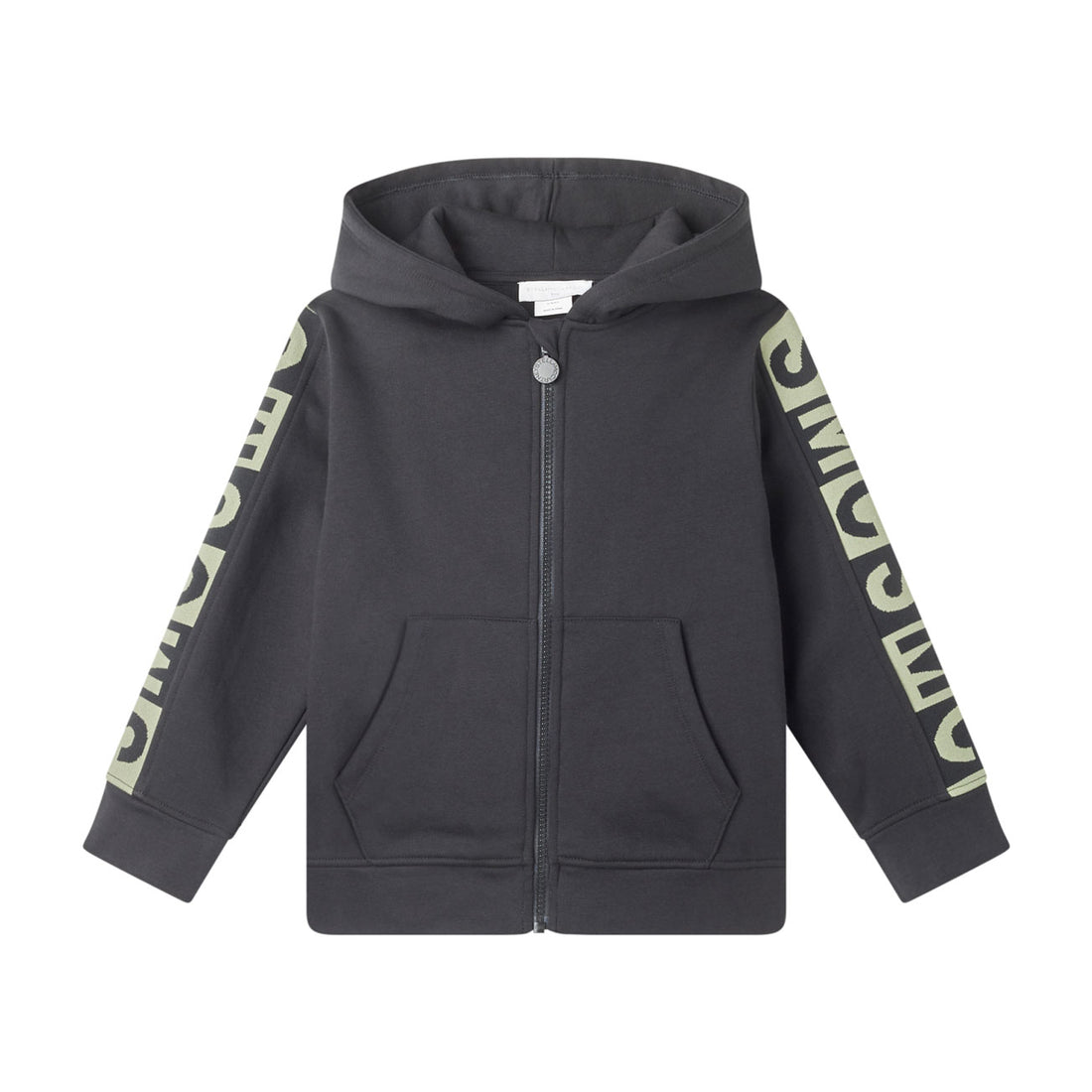 Stella McCartney  Black Logo Tape Hooded Zip Up