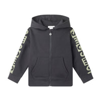 Stella McCartney  Black Logo Tape Hooded Zip Up