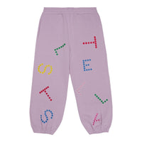 Stella McCartney  Purple Embroidered Logo Joggers