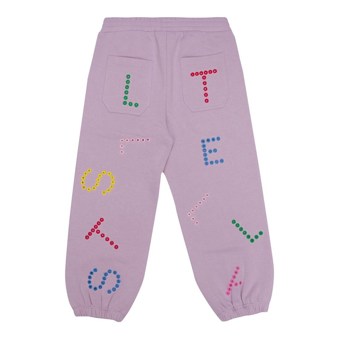 Stella McCartney  Purple Embroidered Logo Joggers