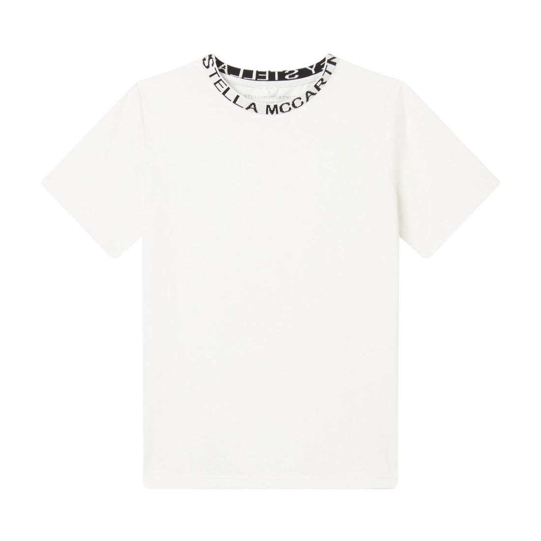 Stella Mccartney White Jacquard Ribbed Tee