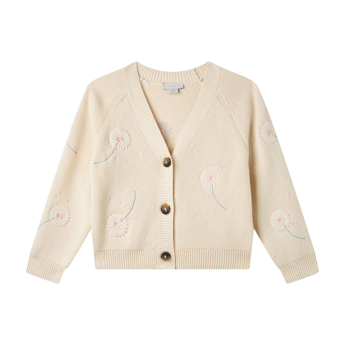 Stella McCartney  White Embroidered Dandelions Cardigan