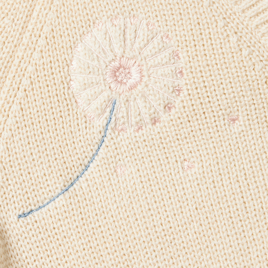 Stella McCartney  White Embroidered Dandelions Cardigan