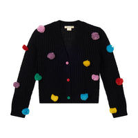 Stella McCartney  Black 3D Multicolor Pom Pom Cardigan