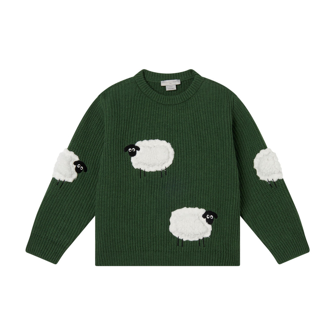 Stella McCartney  Green 3D Sheep Patches Sweater