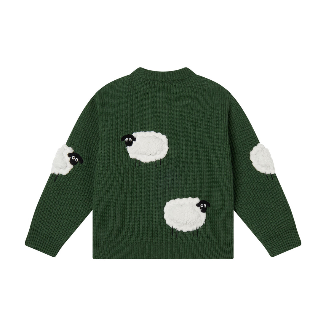 Stella McCartney  Green 3D Sheep Patches Sweater