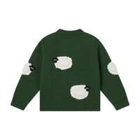 Stella McCartney  Green 3D Sheep Patches Sweater