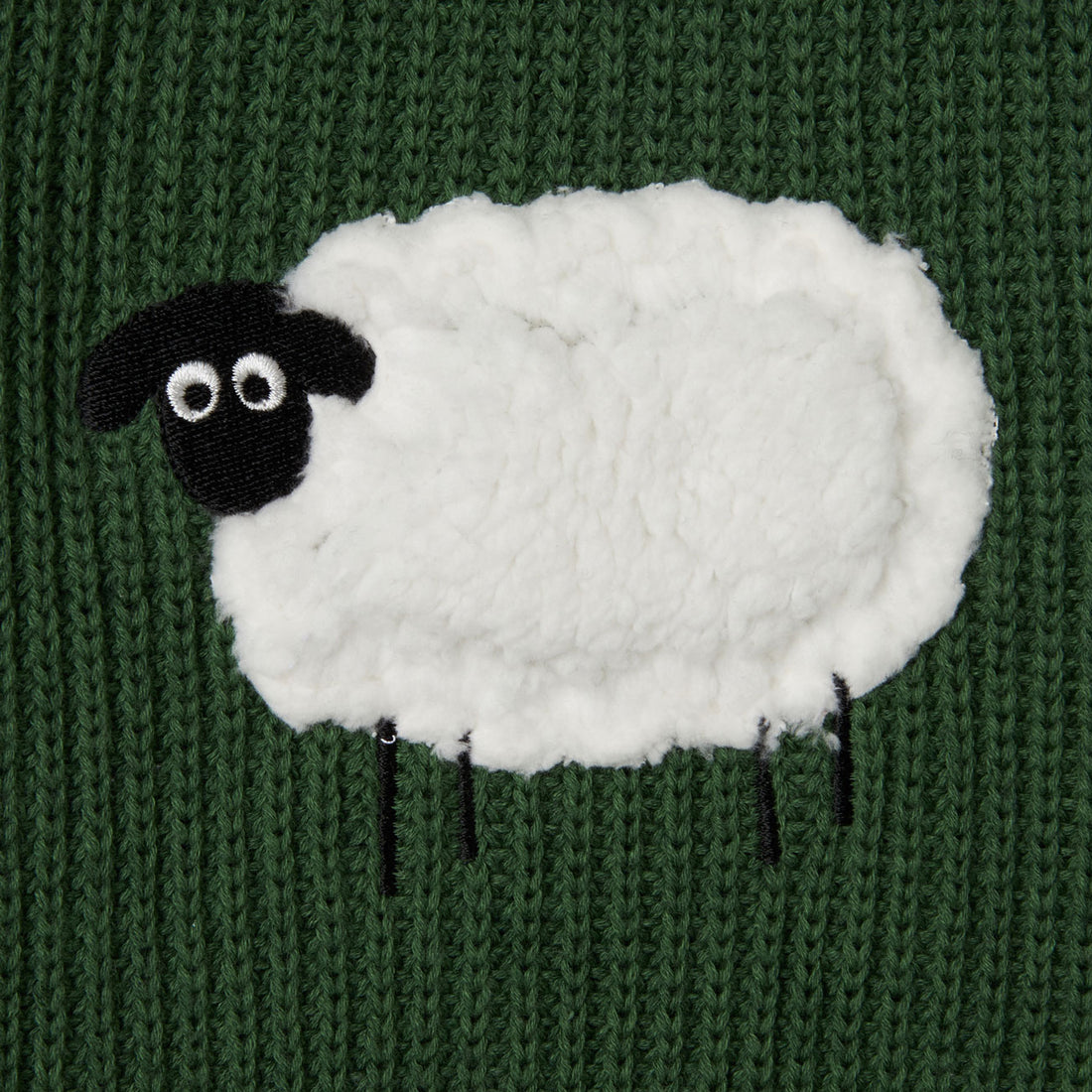 Stella McCartney  Green 3D Sheep Patches Sweater
