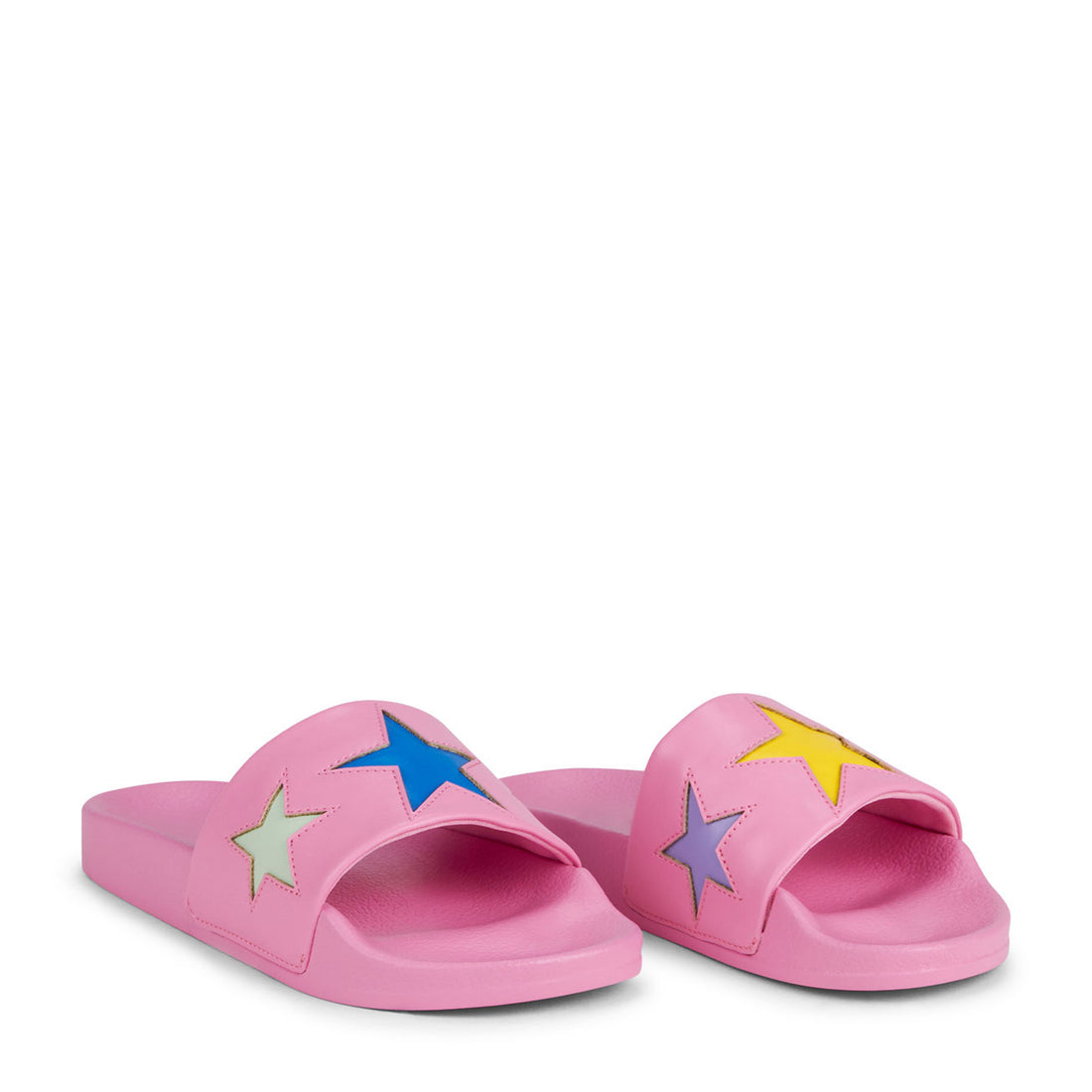 Stella Mccartney Pink Multicolor Star Sliders