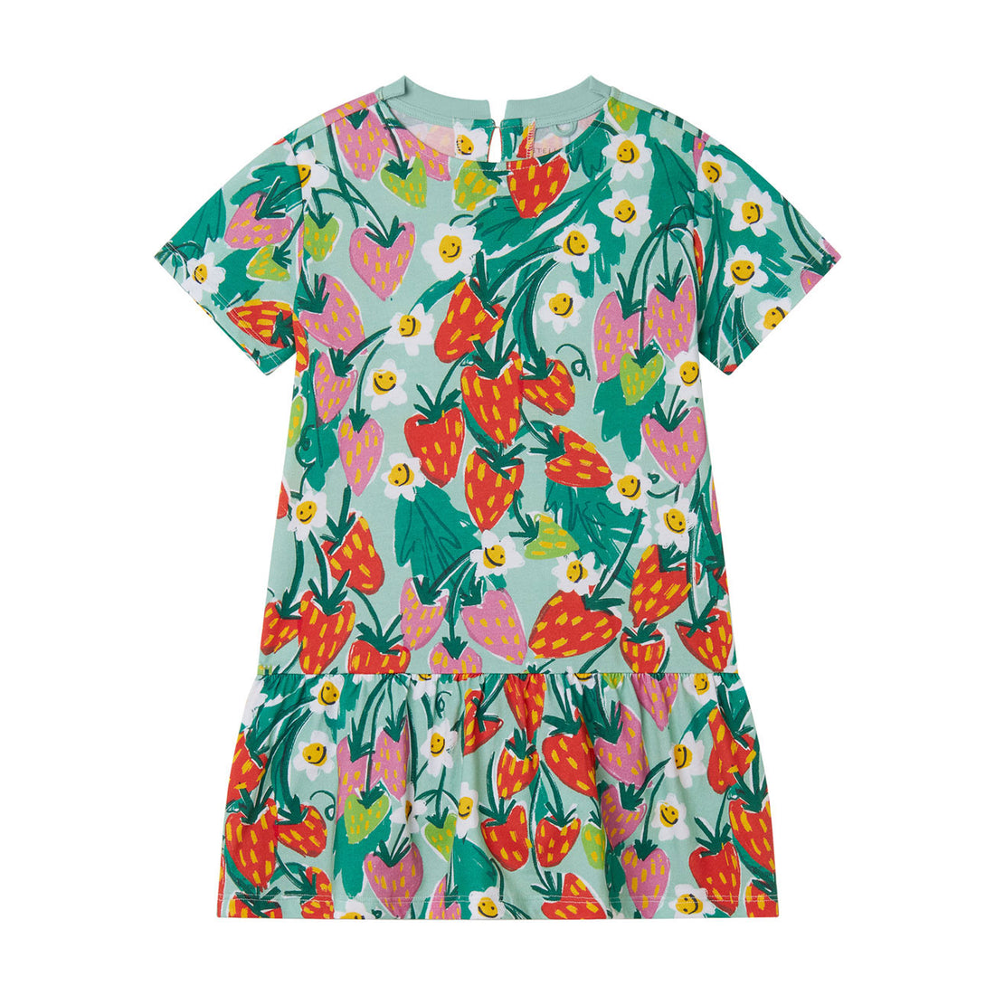 Stella Mccartney Green Strawberry Floral Dress