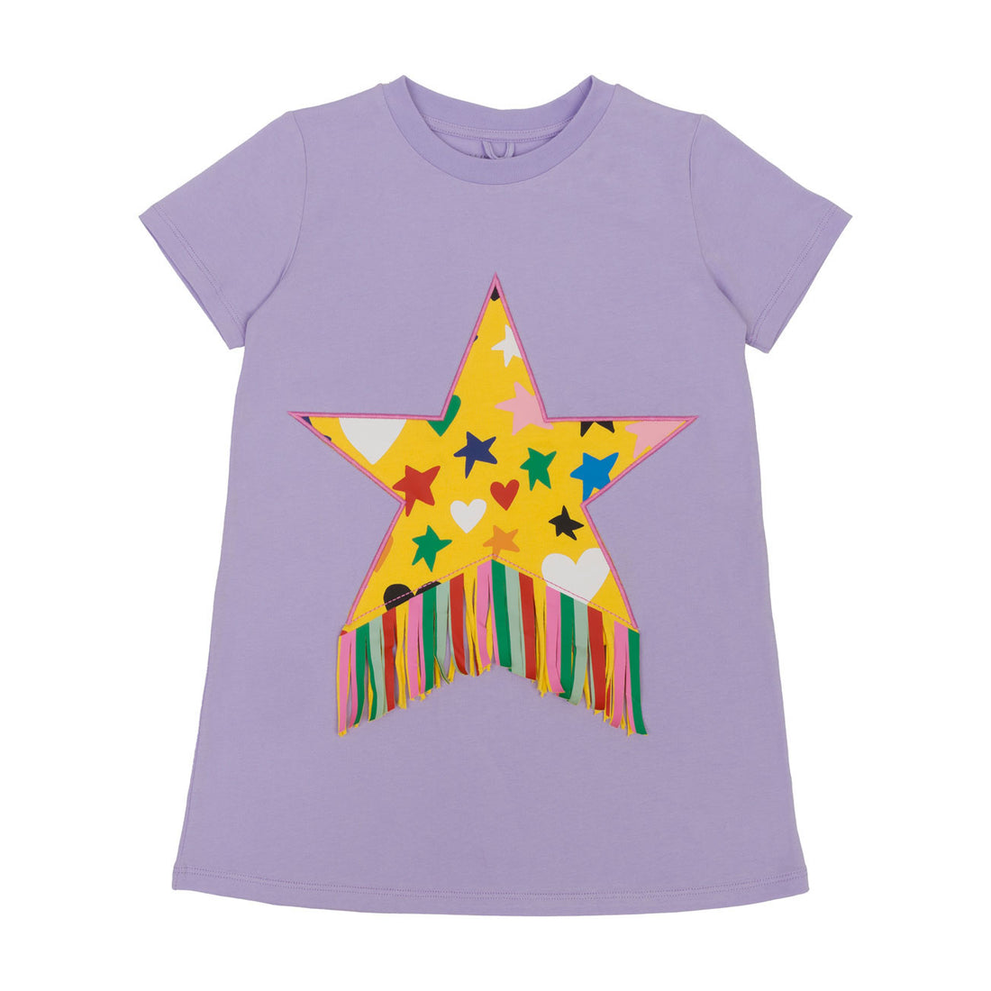 Stella Mccartney Purple Star Patch Jersey Dress
