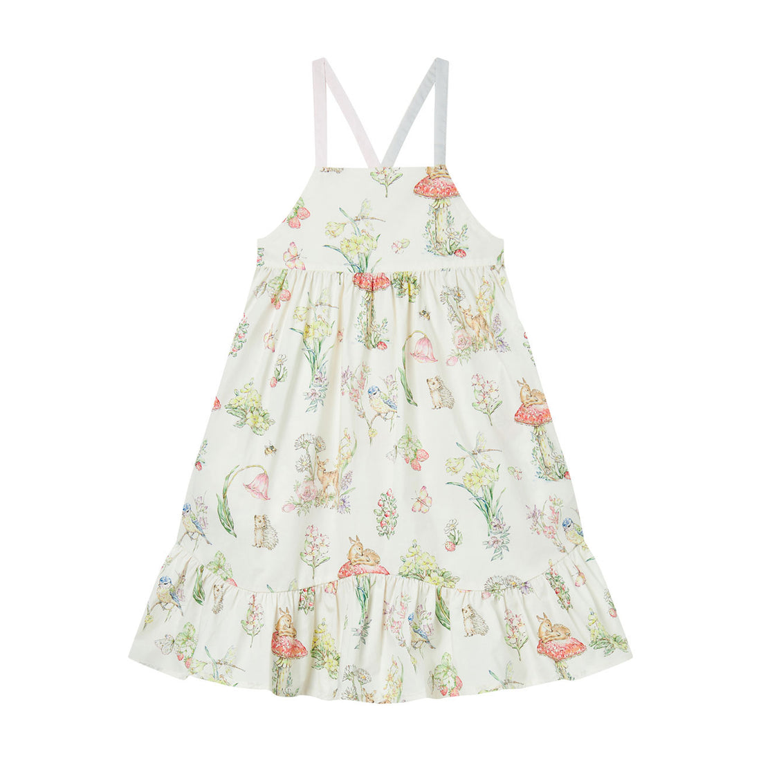 Stella Mccartney Cream Romantic Print Dress