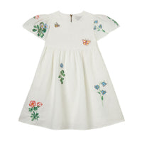 Stella Mccartney White Flowers Embroidered Dress