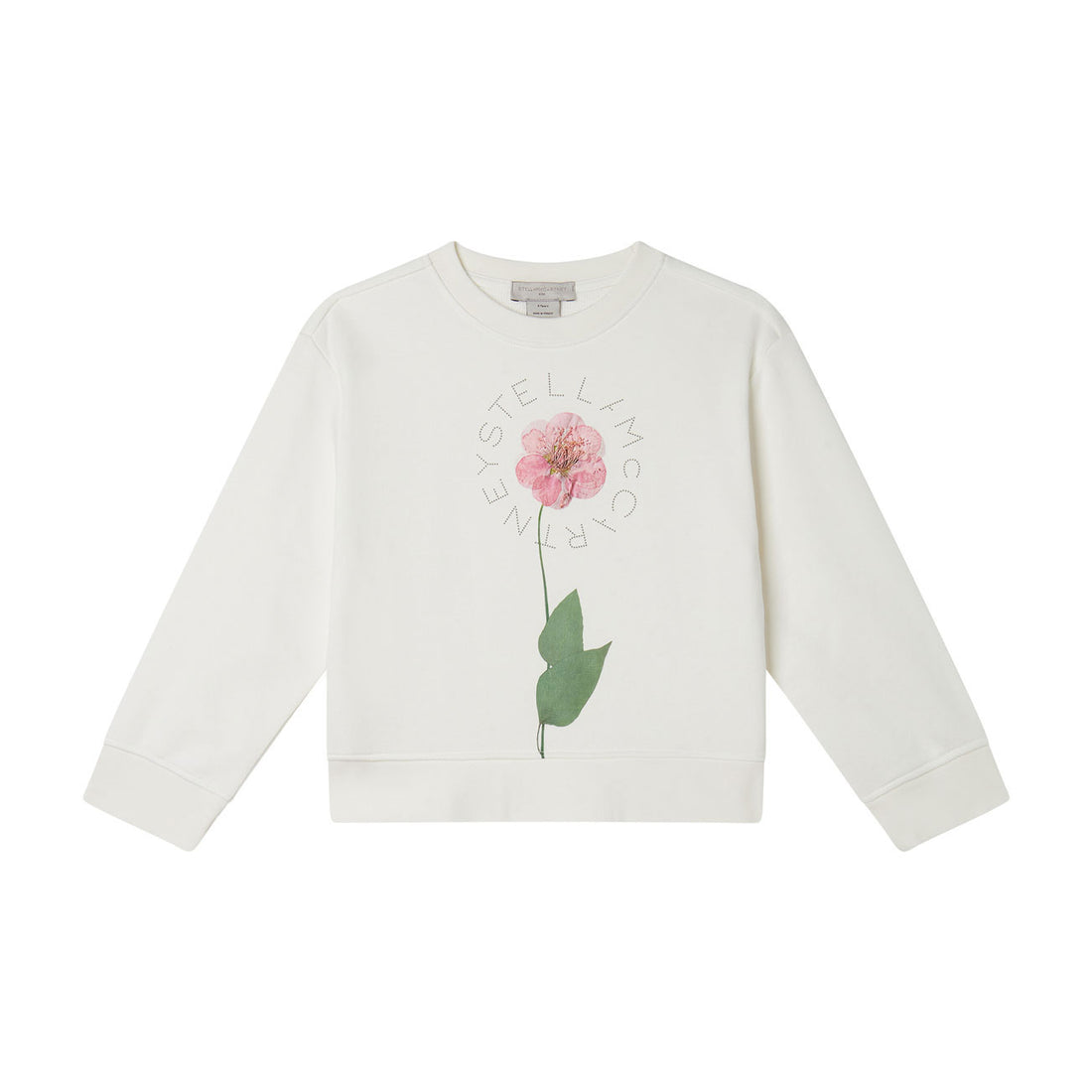 Stella Mccartney White Flower Logo Sweatshirt