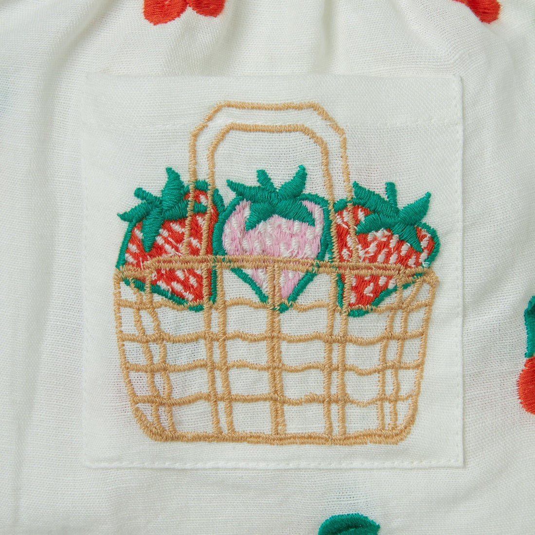 Stella Mccartney White Cherries Embroider Top And Bloomers