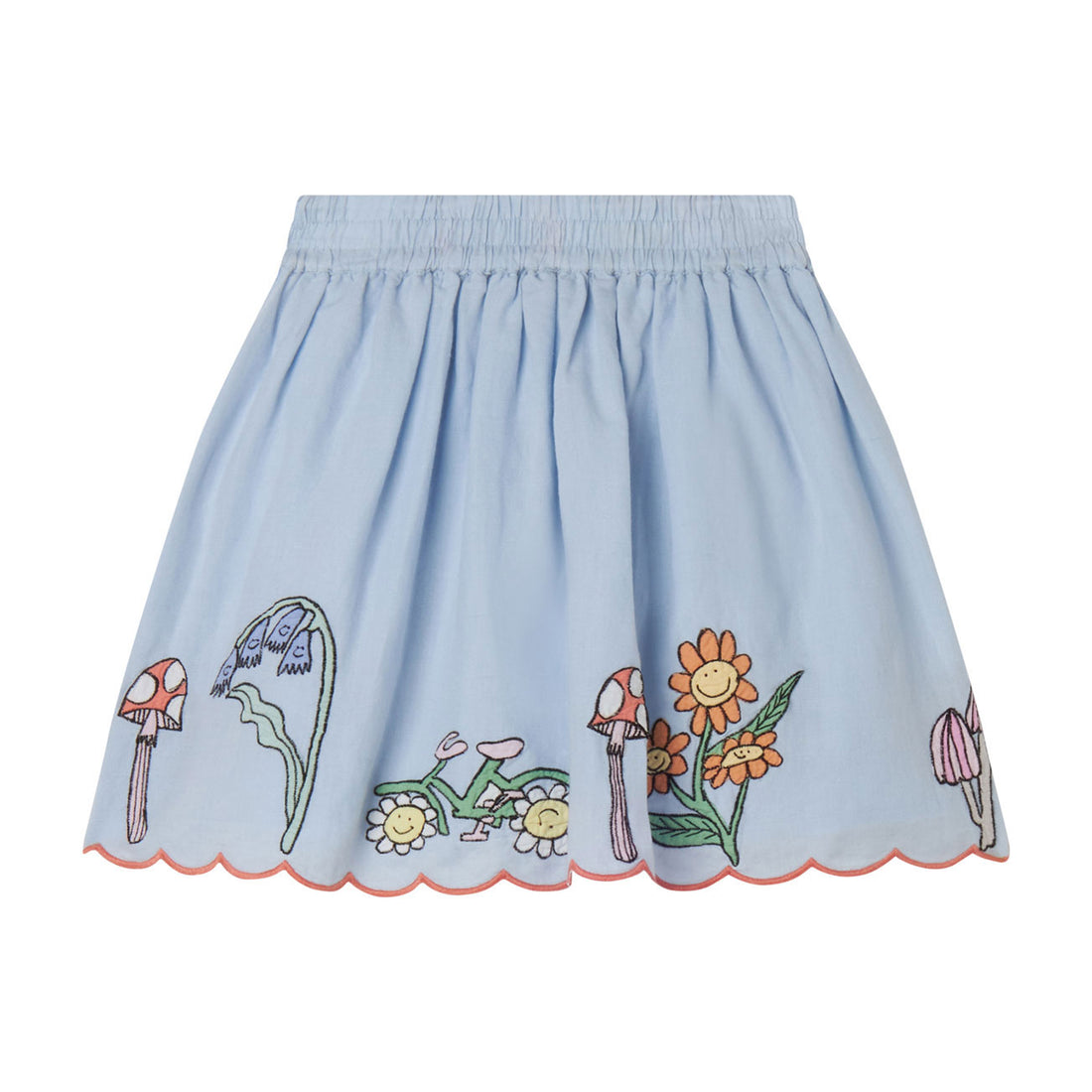Stella Mccartney Blue Fairyland Patches Skirt