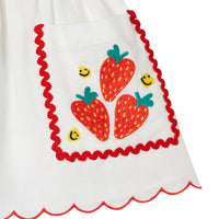 Stella Mccartney White Strawberry Flowers Skirt