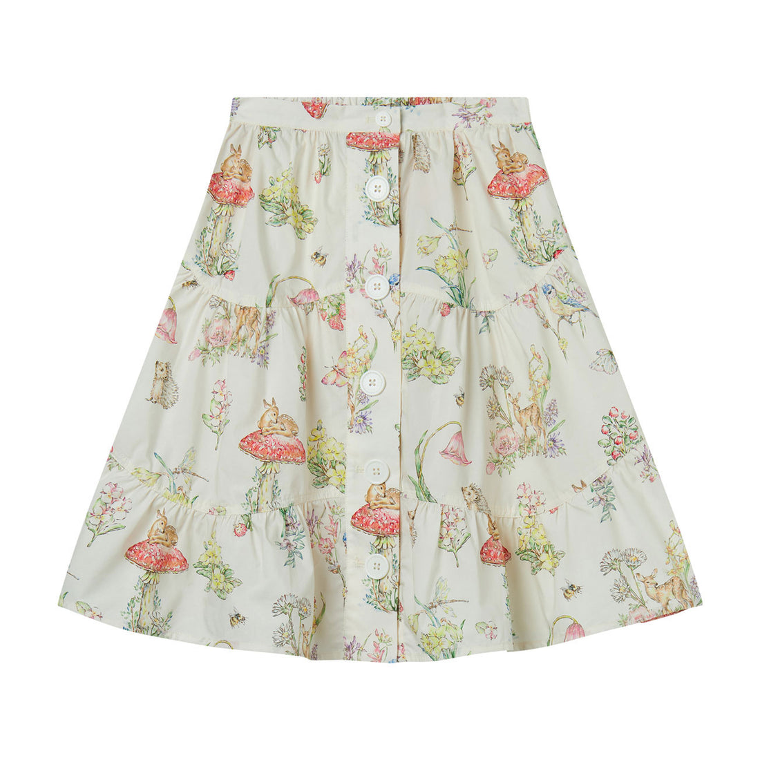 Stella Mccartney Cream Printed Midi Skirt
