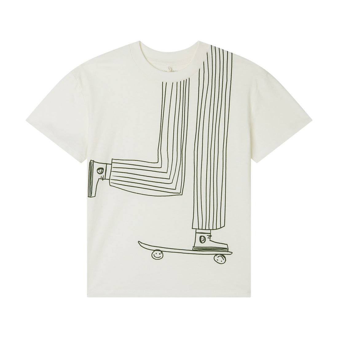 Stella Mccartney White Skater Legs Print Tee