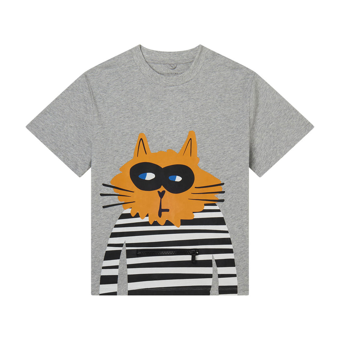 Stella Mccartney Grey Cat Print Tee