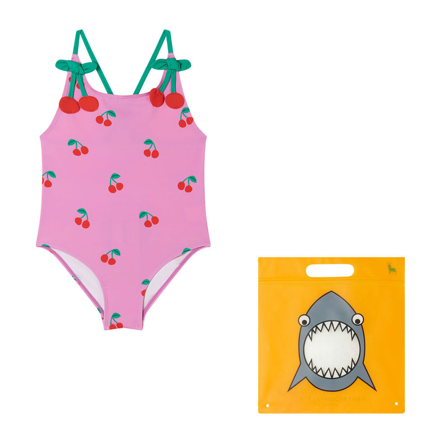Stella Mccartney Pink Cherry Print Swimsuit