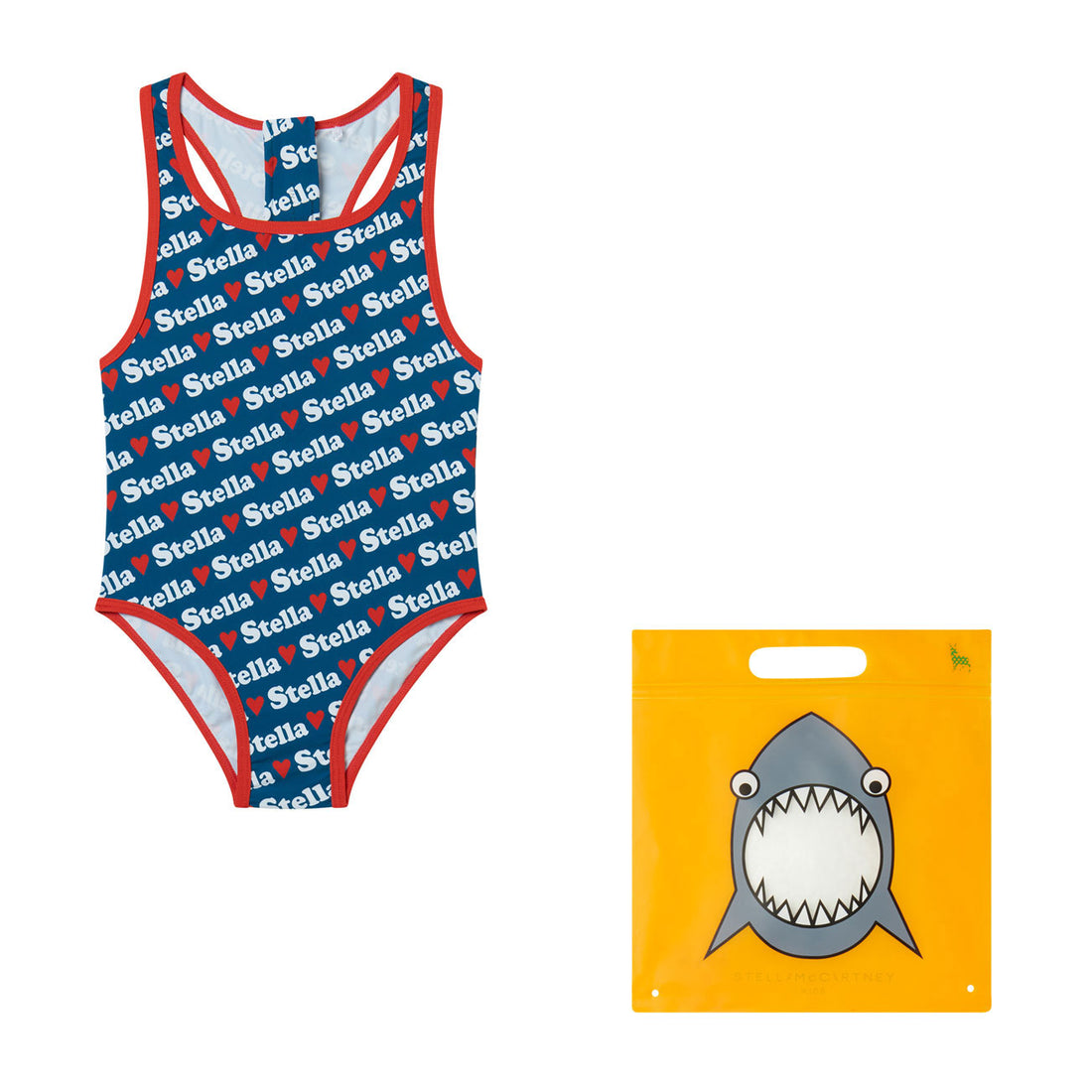 Stella Mccartney Blue Logo Swimsuit