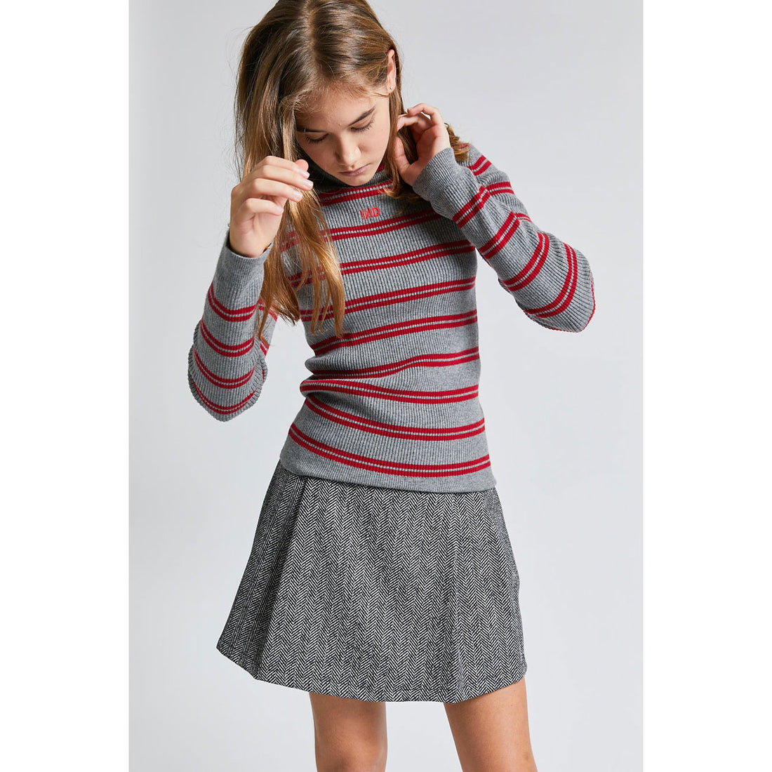 Indee Grey Twist Pullover