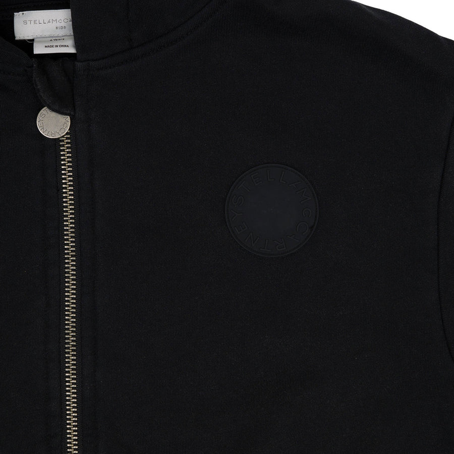 Stella McCartney Black Logo Zip Up Hoodie