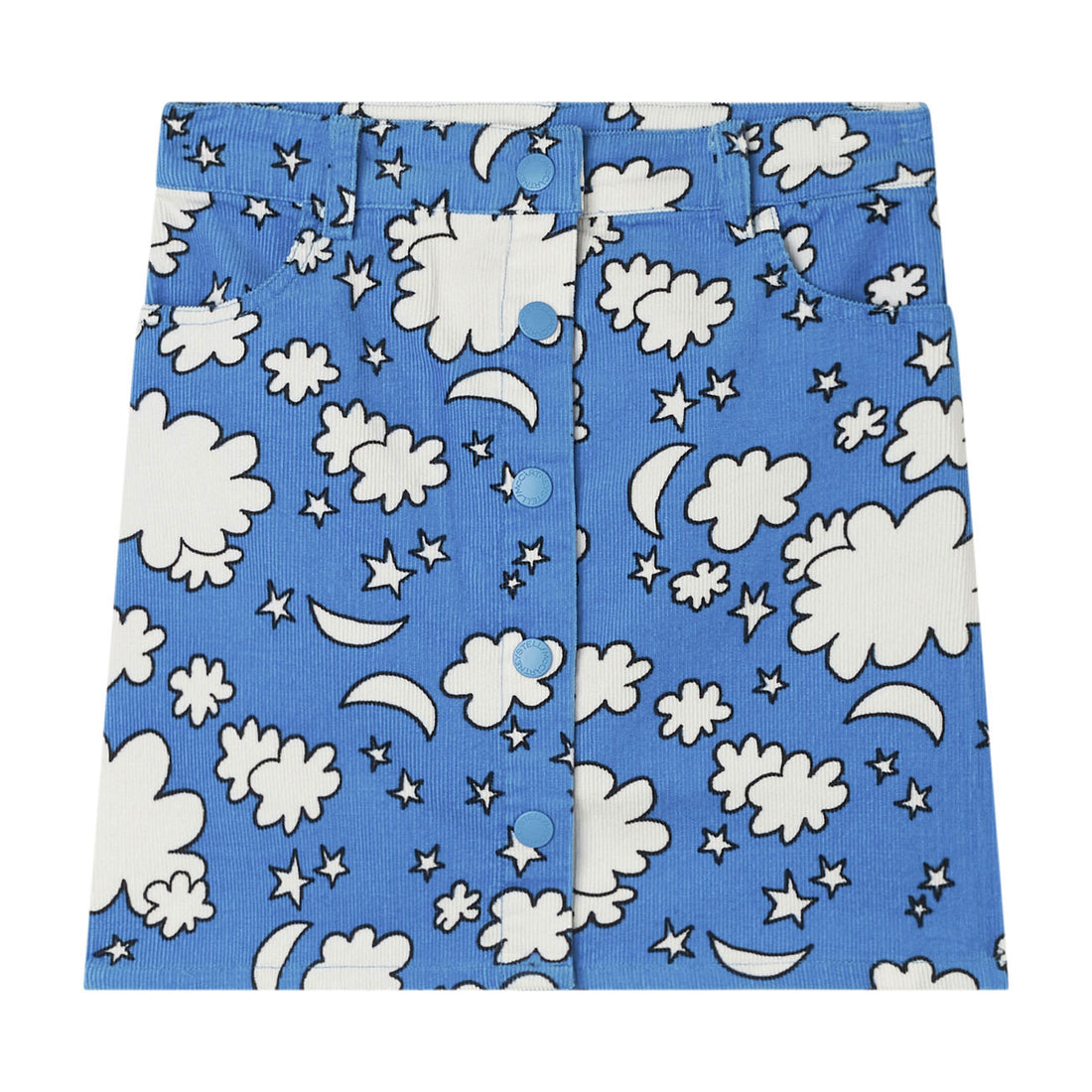 Stella McCartney Blue Stars and Clouds Corduroy Skirt