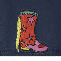 Stella McCartney Navy Embroidered Shoes Denim Skirt
