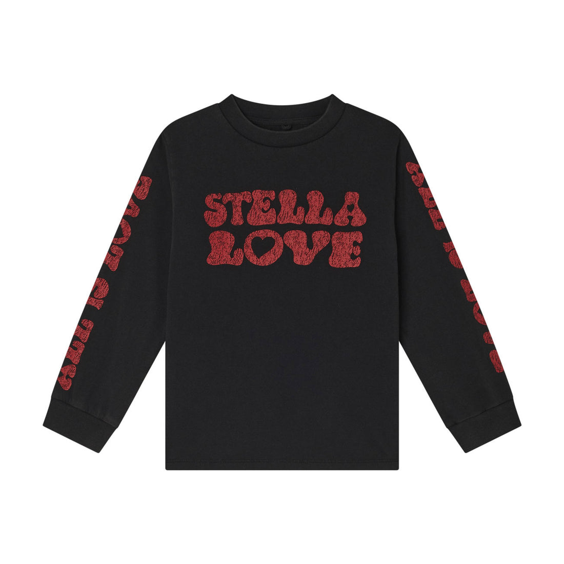 Stella McCartney Black Stella Love Print T-Shirt