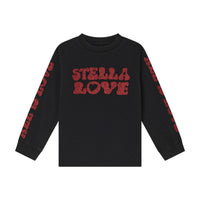 Stella McCartney Black Stella Love Print T-Shirt