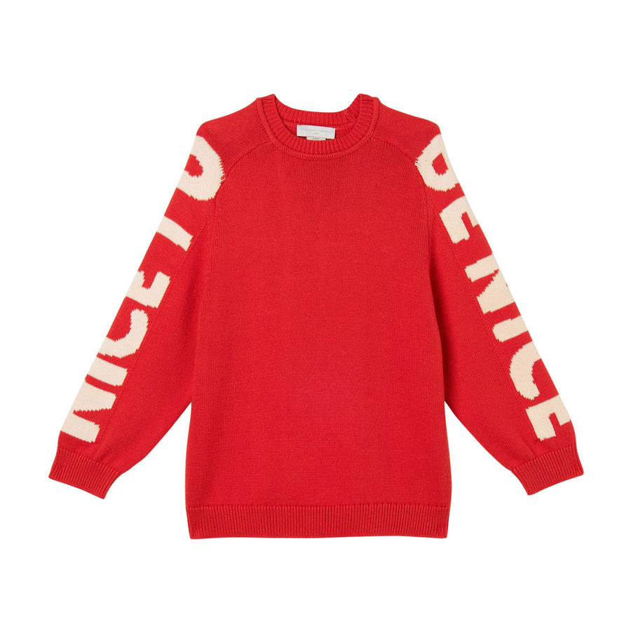 Stella McCartney Red Nice To Be Nice Sweater