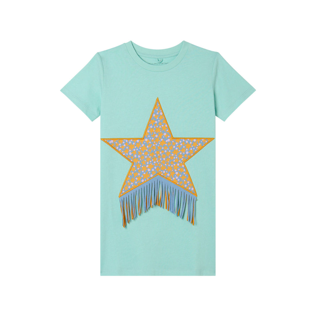 Stella McCartney Mint Patch Star And Fringes Dress