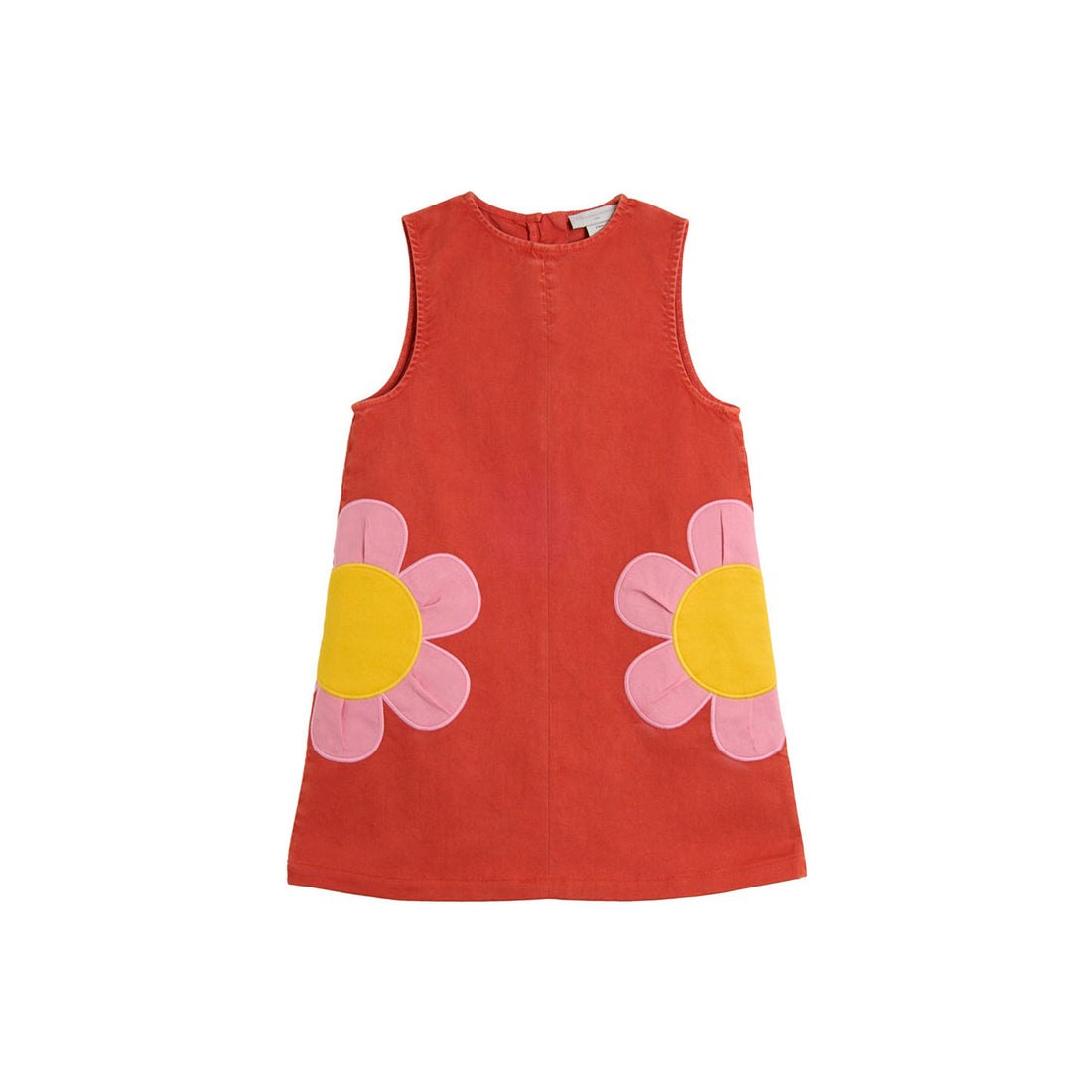 Stella McCartney Orange Red Flower Patches Dress