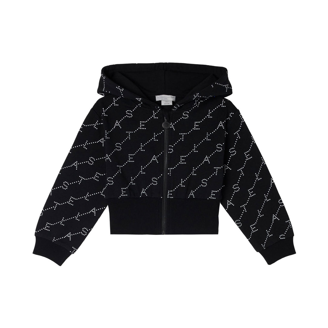 Stella McCartney Black Stella Monogram Zip Up Hoodie