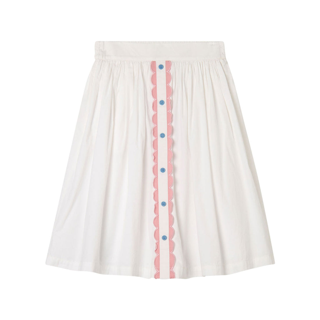 Stella McCartney White Scalloped Details Skirt