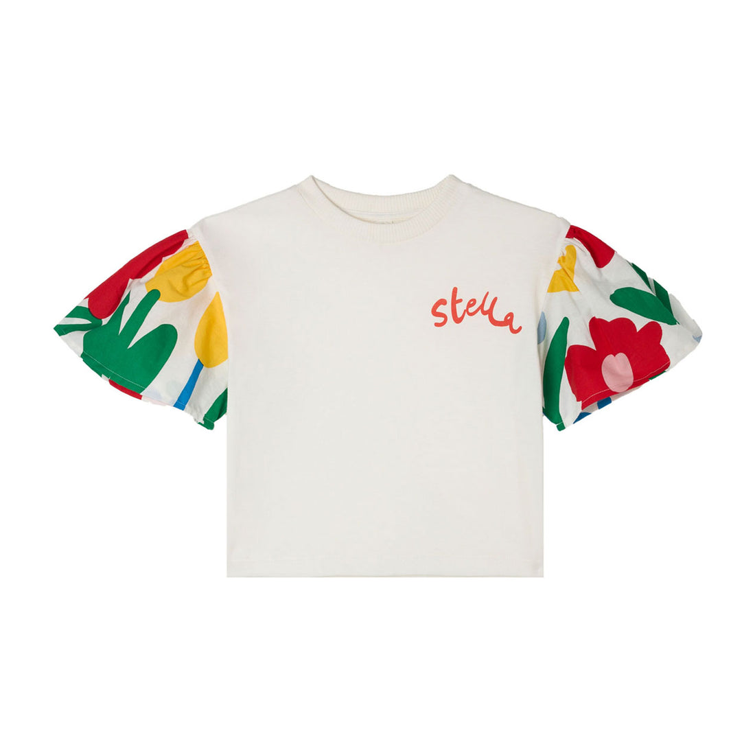 Stella McCartney White Flowers Print T-Shirt