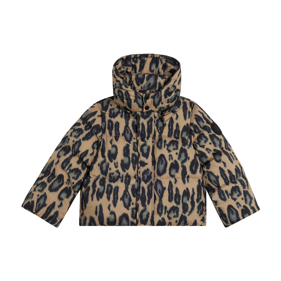 Stella McCartney Brown Printed Hooded Puffer