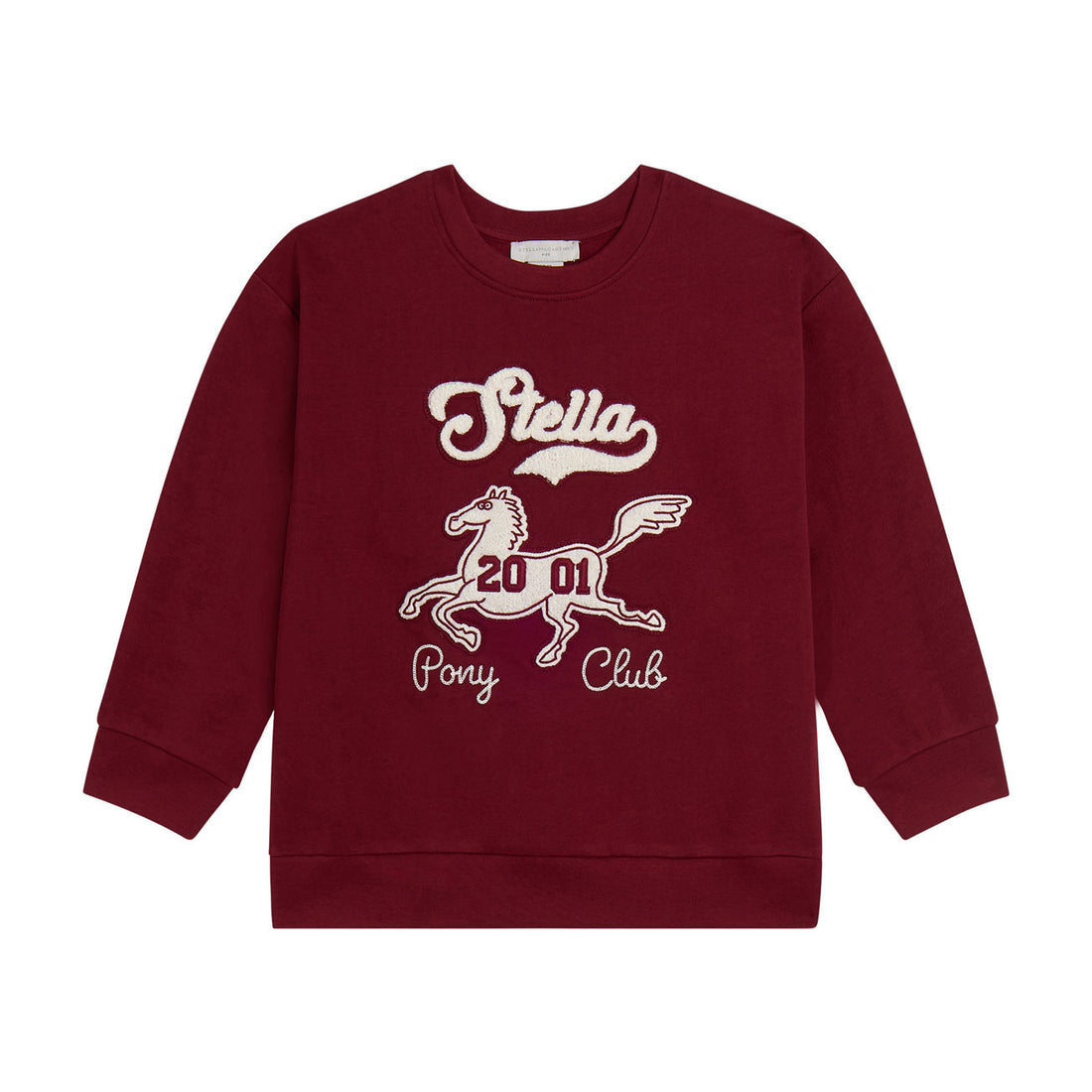 Stella McCartney Burgundy Horse Patch Sweatshirt